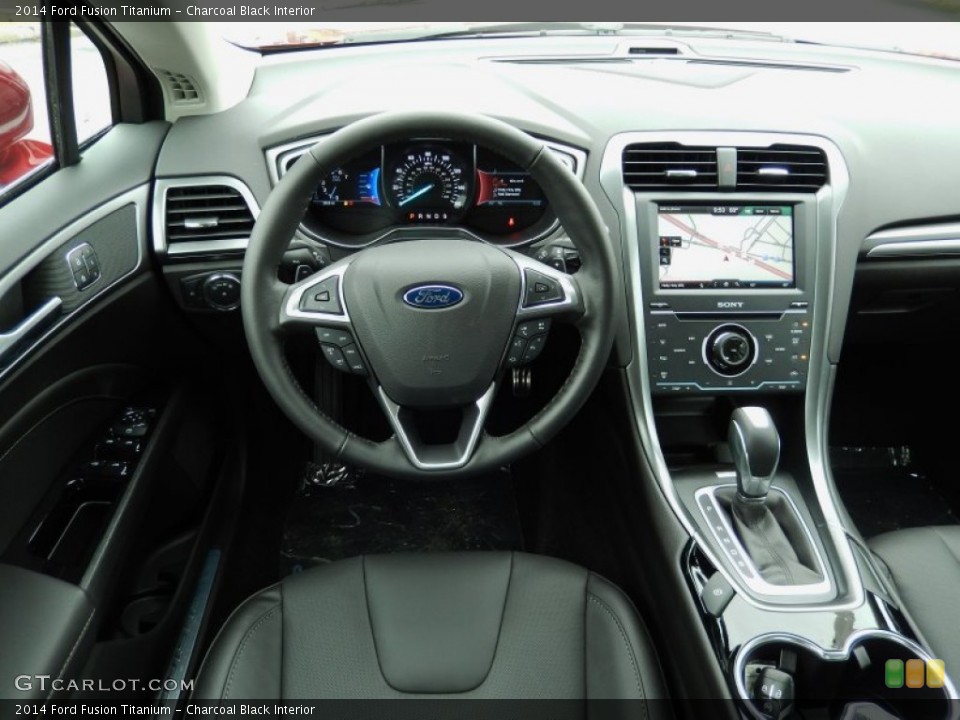 Charcoal Black Interior Dashboard for the 2014 Ford Fusion Titanium #89626590