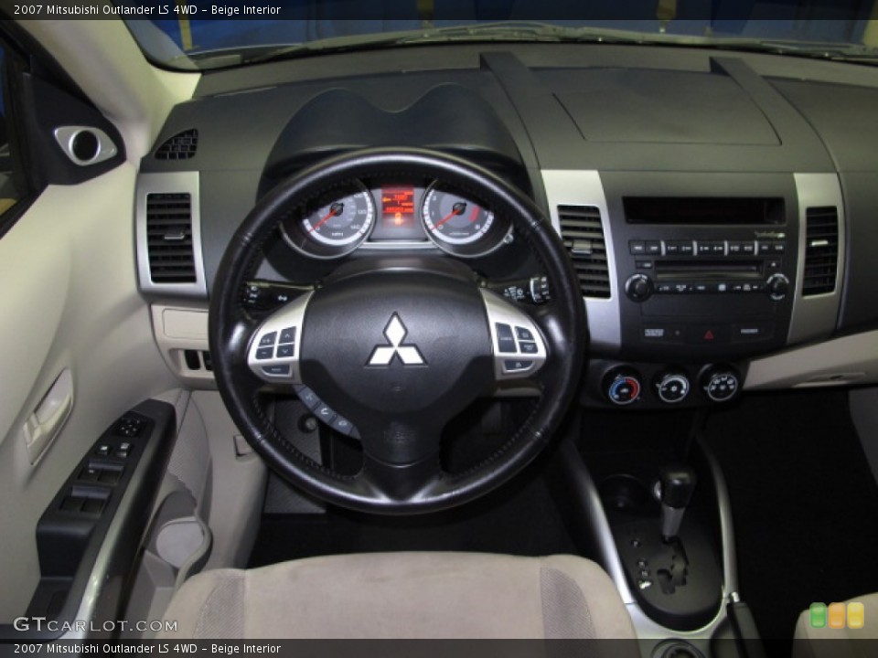 Beige Interior Dashboard for the 2007 Mitsubishi Outlander LS 4WD #89628128