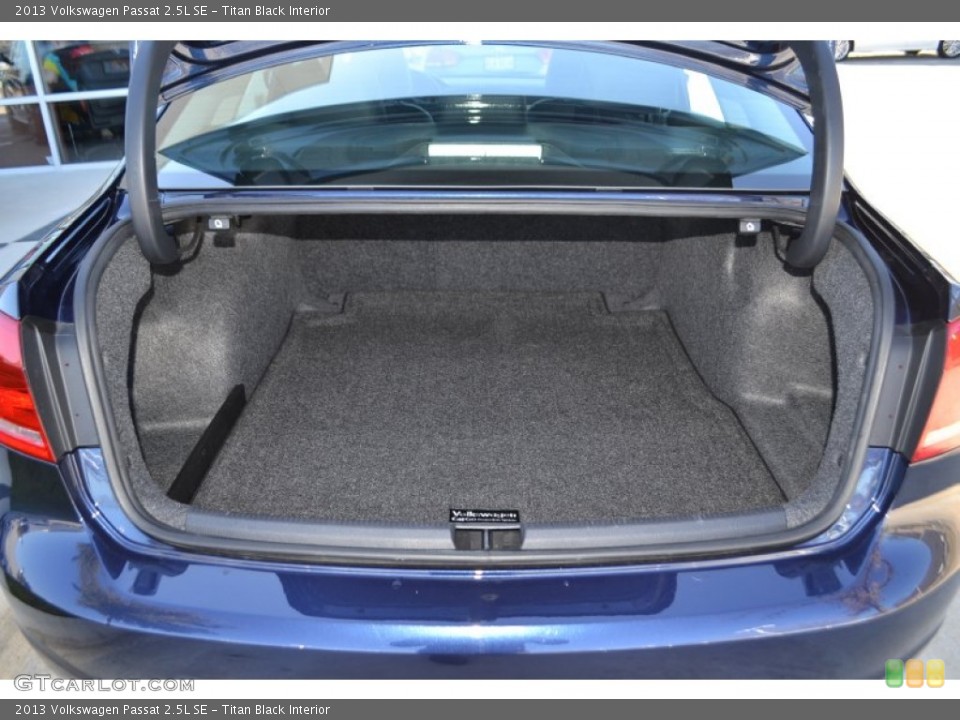 Titan Black Interior Trunk for the 2013 Volkswagen Passat 2.5L SE #89636319