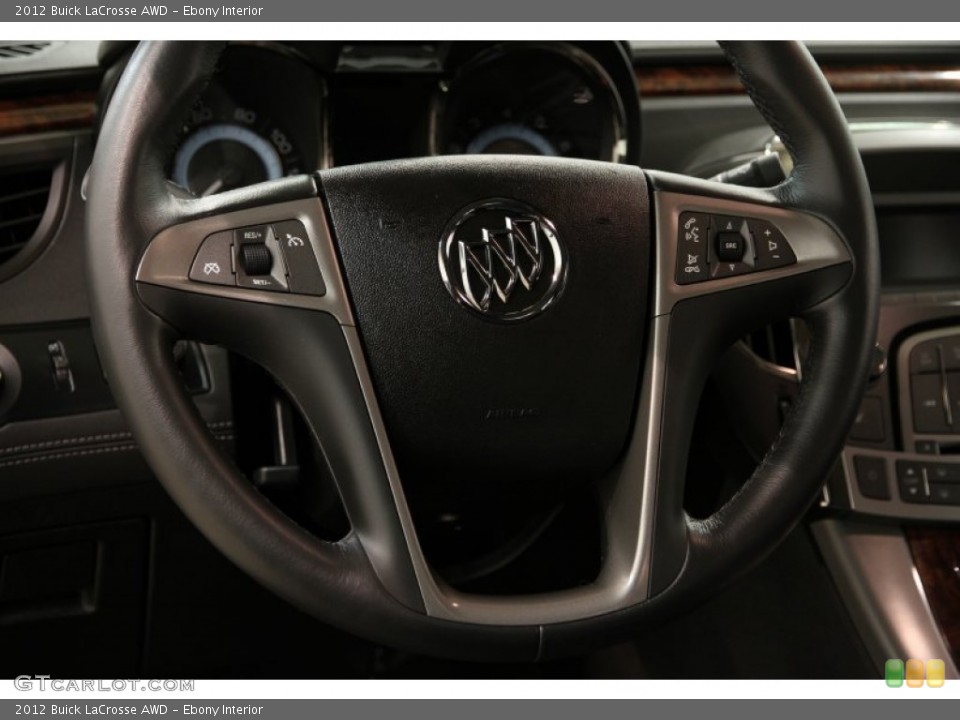 Ebony Interior Steering Wheel for the 2012 Buick LaCrosse AWD #89640978