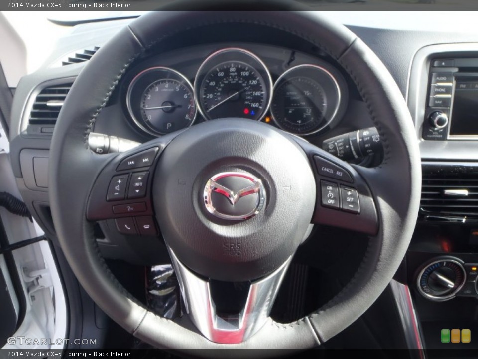 Black Interior Steering Wheel for the 2014 Mazda CX-5 Touring #89641257