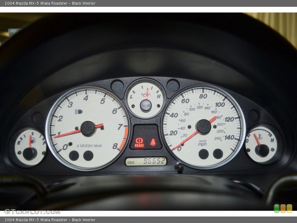 Black Interior Gauges for the 2004 Mazda MX-5 Miata Roadster #89642097