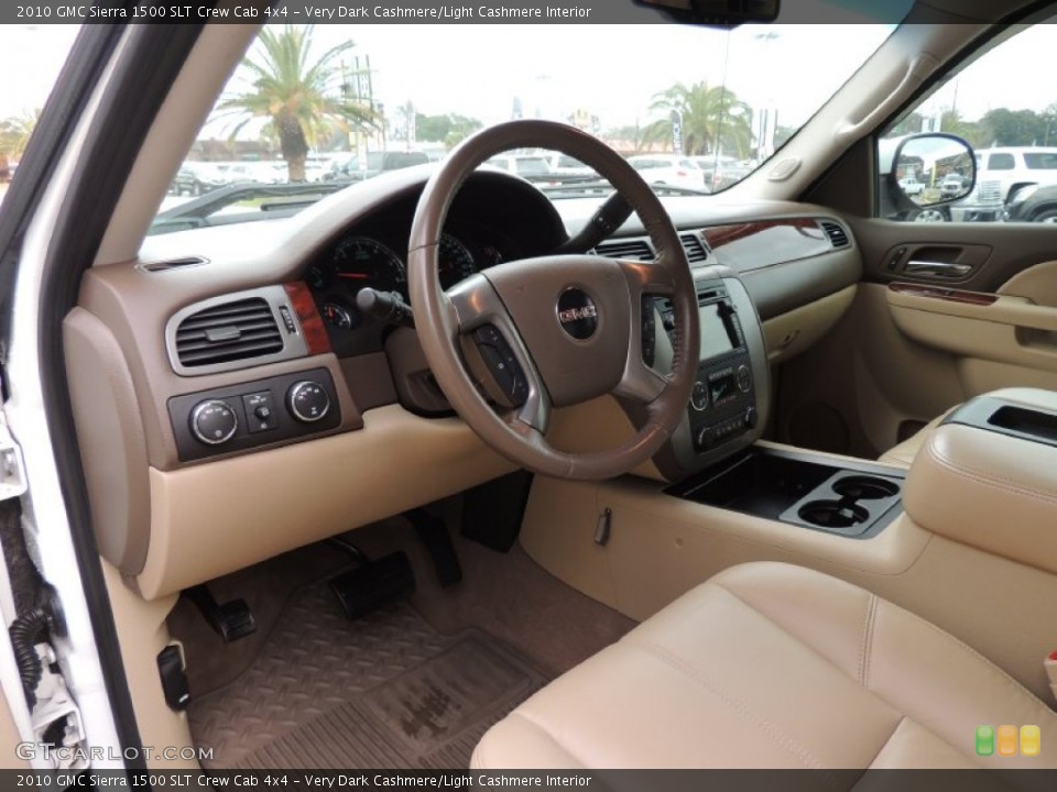 Very Dark Cashmere/Light Cashmere Interior Prime Interior for the 2010 GMC Sierra 1500 SLT Crew Cab 4x4 #89647383