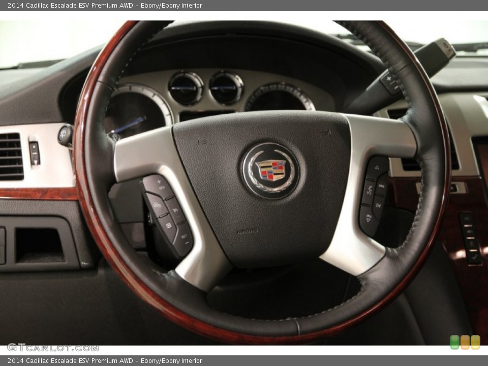 Ebony/Ebony Interior Steering Wheel for the 2014 Cadillac Escalade ESV Premium AWD #89649978