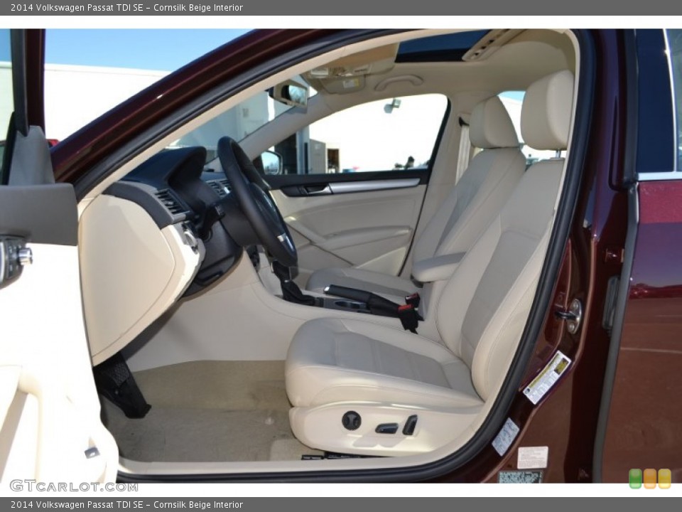 Cornsilk Beige Interior Front Seat for the 2014 Volkswagen Passat TDI SE #89653335
