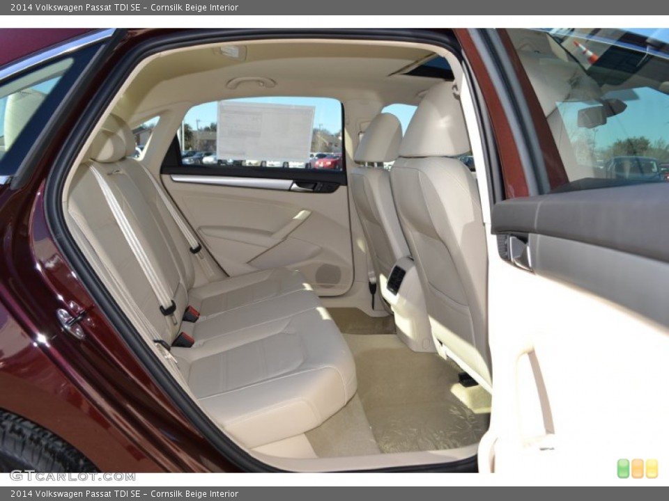 Cornsilk Beige Interior Rear Seat for the 2014 Volkswagen Passat TDI SE #89653359