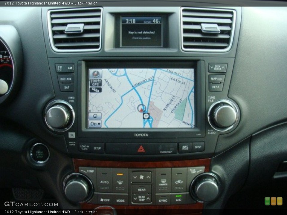 Black Interior Navigation for the 2012 Toyota Highlander Limited 4WD #89655183