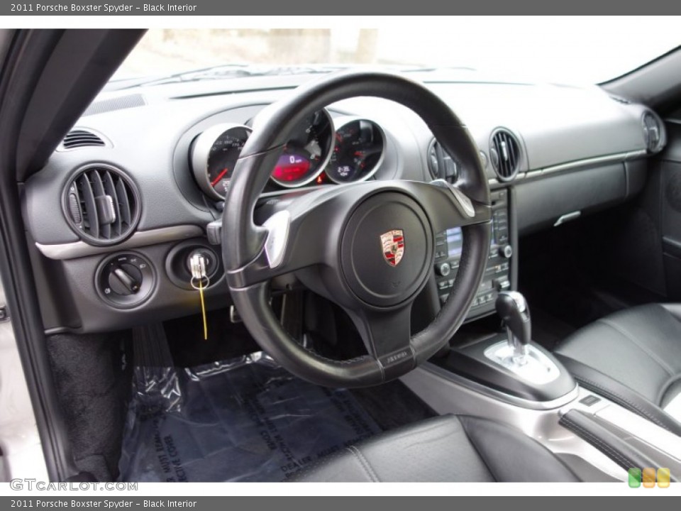 Black Interior Dashboard for the 2011 Porsche Boxster Spyder #89655216