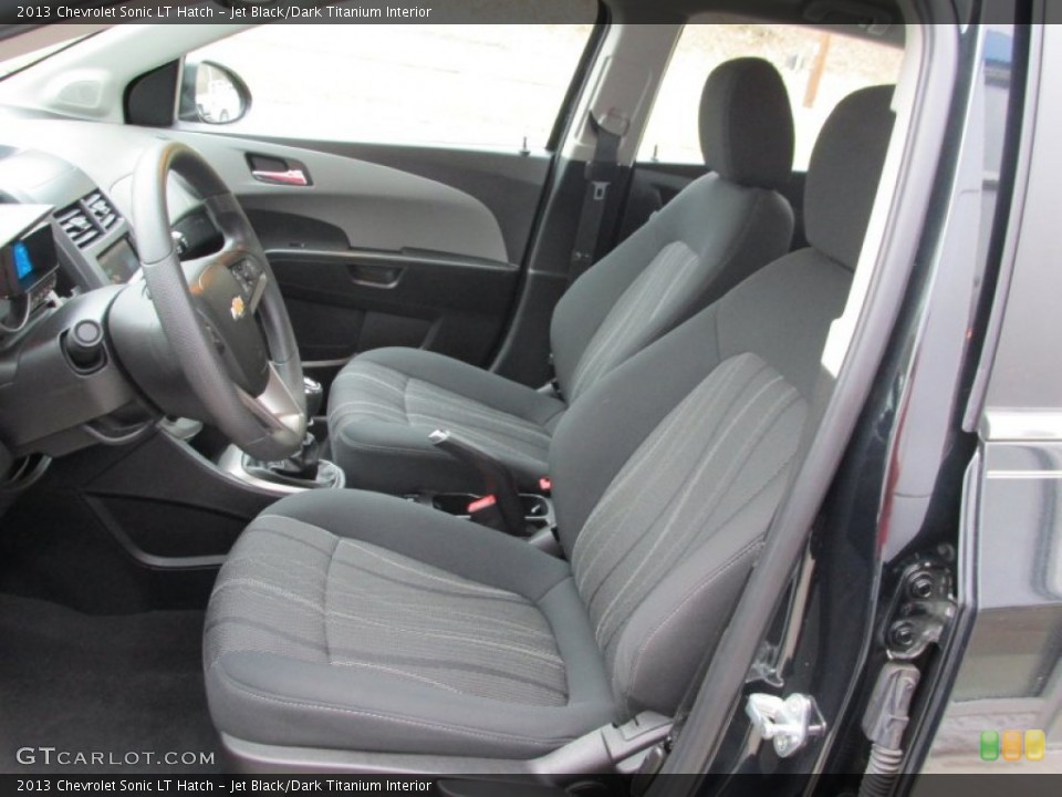 Jet Black/Dark Titanium Interior Front Seat for the 2013 Chevrolet Sonic LT Hatch #89657169