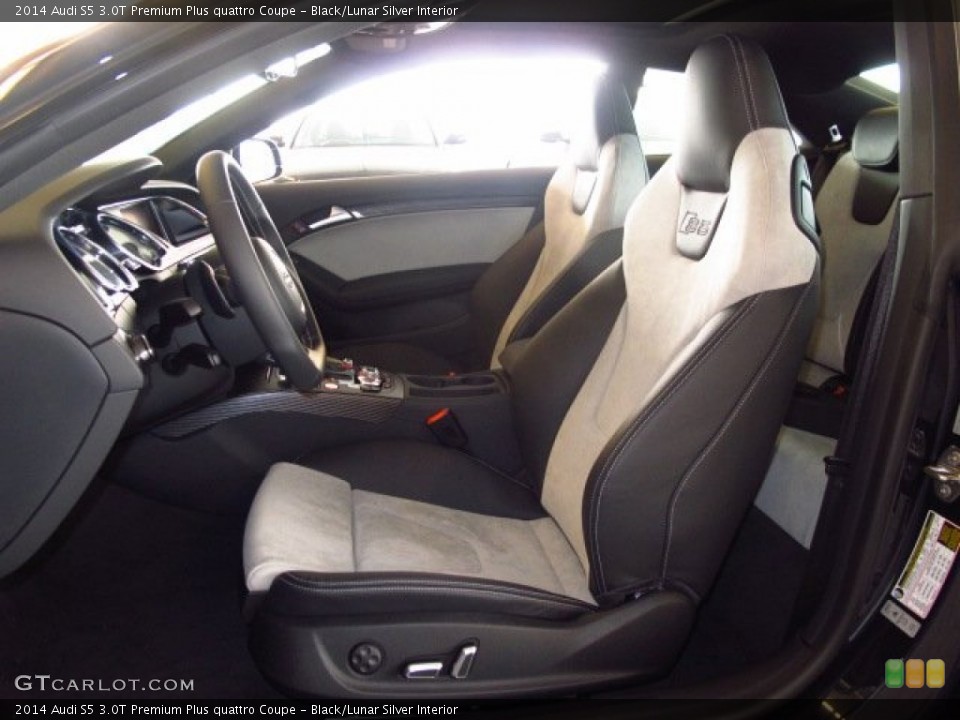 Black/Lunar Silver Interior Front Seat for the 2014 Audi S5 3.0T Premium Plus quattro Coupe #89657485