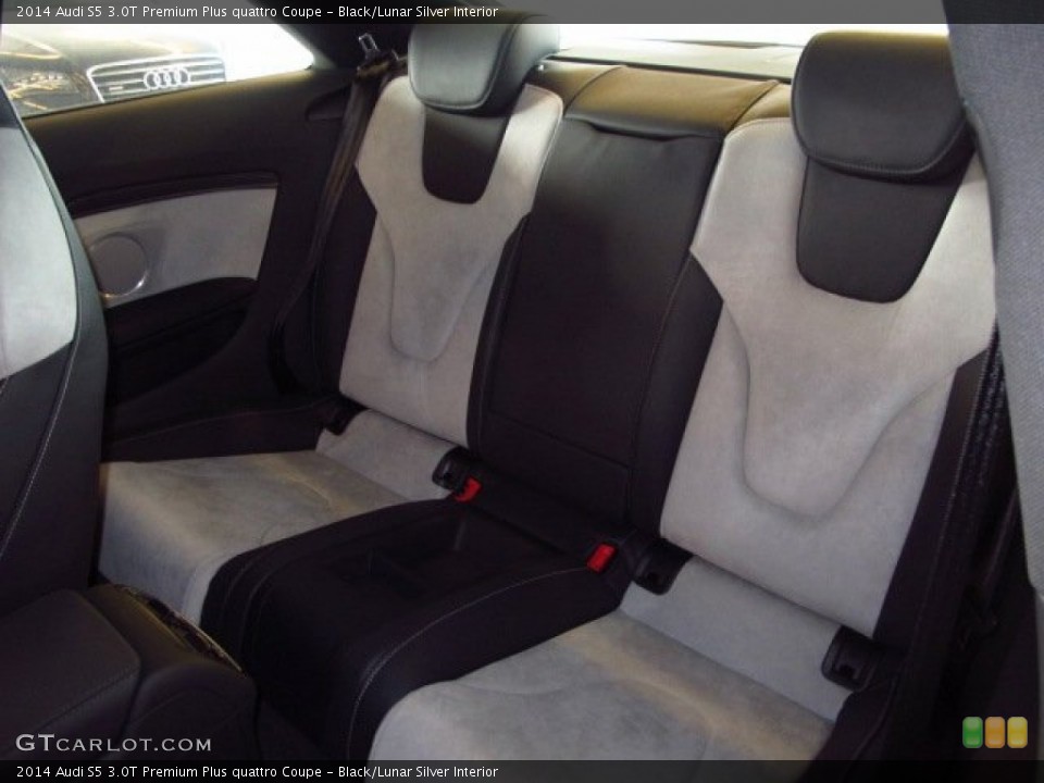 Black/Lunar Silver Interior Rear Seat for the 2014 Audi S5 3.0T Premium Plus quattro Coupe #89657502