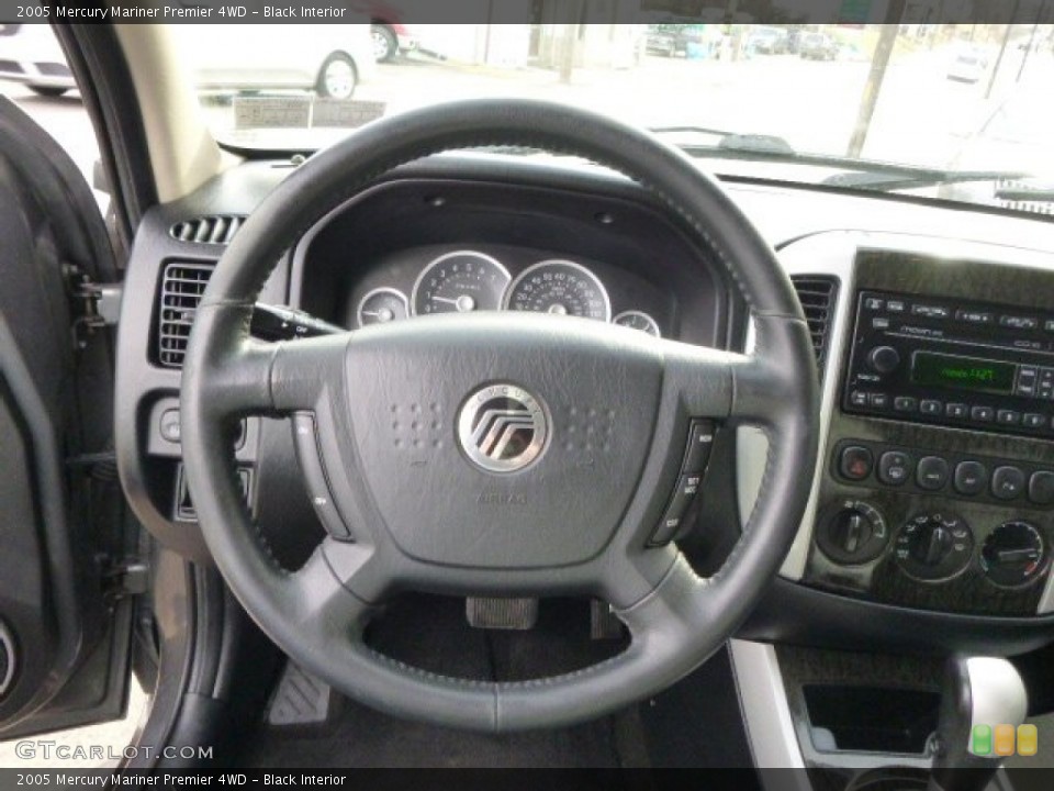 Black Interior Steering Wheel for the 2005 Mercury Mariner Premier 4WD #89658165