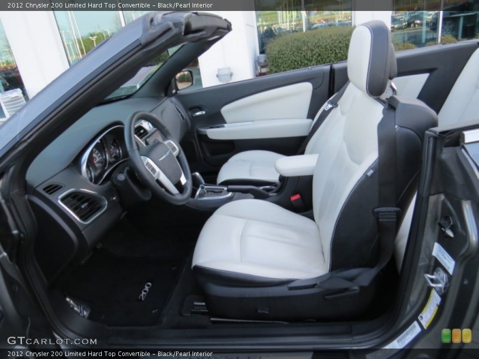 Black/Pearl Interior Front Seat for the 2012 Chrysler 200 Limited Hard Top Convertible #89663721