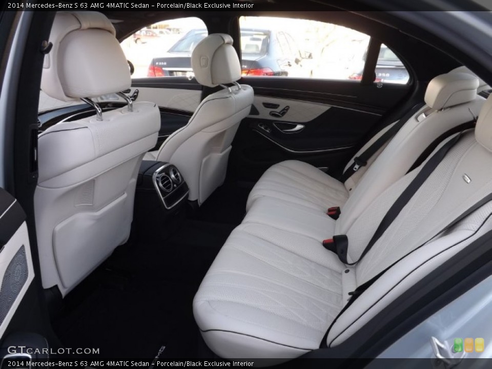 Porcelain/Black Exclusive Interior Rear Seat for the 2014 Mercedes-Benz S 63 AMG 4MATIC Sedan #89663940