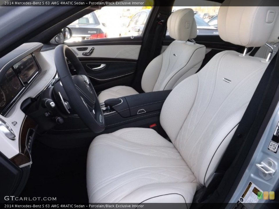 Porcelain/Black Exclusive Interior Photo for the 2014 Mercedes-Benz S 63 AMG 4MATIC Sedan #89664030