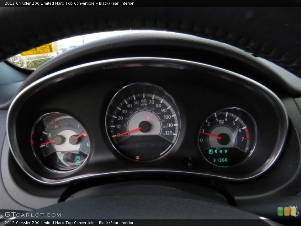 Black/Pearl Interior Gauges for the 2012 Chrysler 200 Limited Hard Top Convertible #89664057