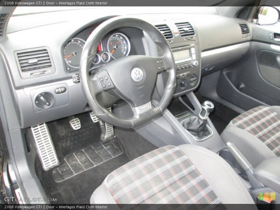 Interlagos Plaid Cloth Interior Prime Interior for the 2008 Volkswagen GTI 2 Door #89665755