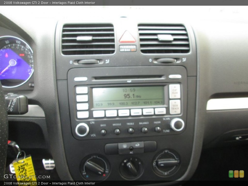 Interlagos Plaid Cloth Interior Controls for the 2008 Volkswagen GTI 2 Door #89665884