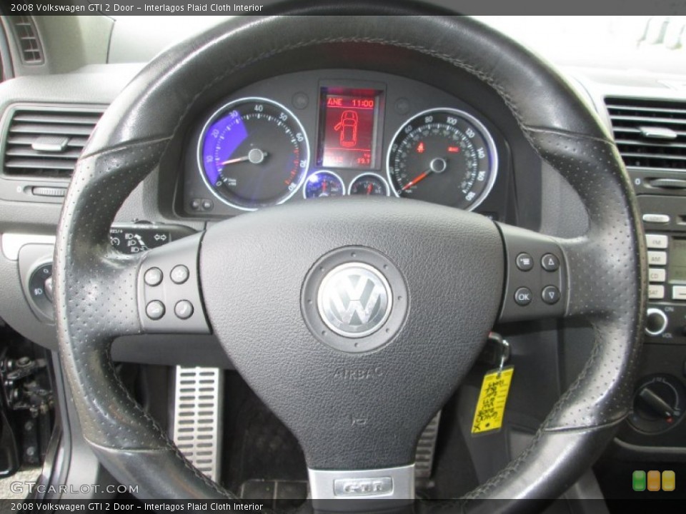 Interlagos Plaid Cloth Interior Steering Wheel for the 2008 Volkswagen GTI 2 Door #89665929