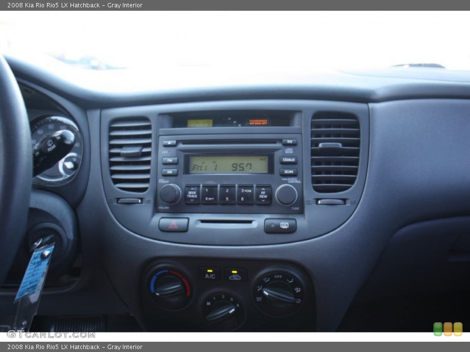 Gray Interior Controls for the 2008 Kia Rio Rio5 LX Hatchback #89665938