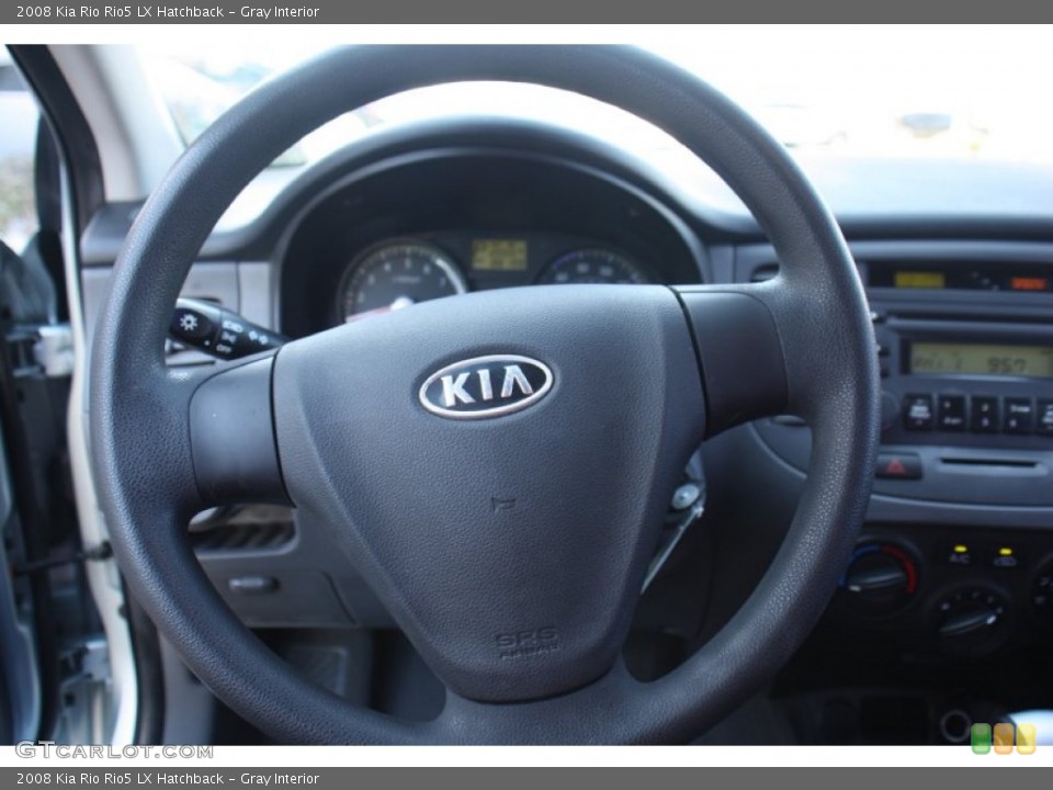 Gray Interior Steering Wheel for the 2008 Kia Rio Rio5 LX Hatchback #89666031