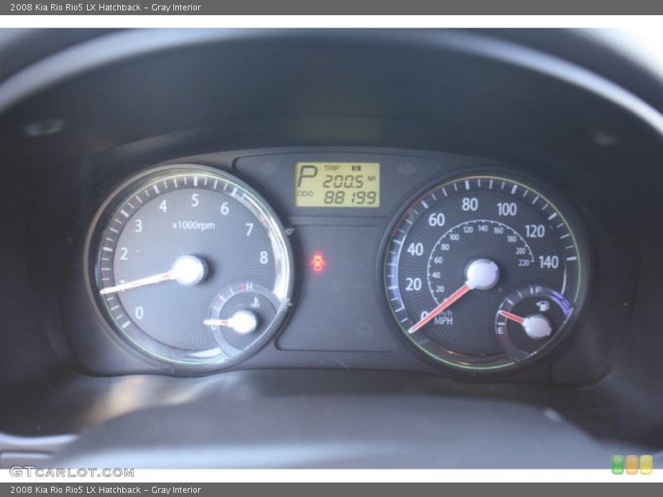 Gray Interior Gauges for the 2008 Kia Rio Rio5 LX Hatchback #89666052