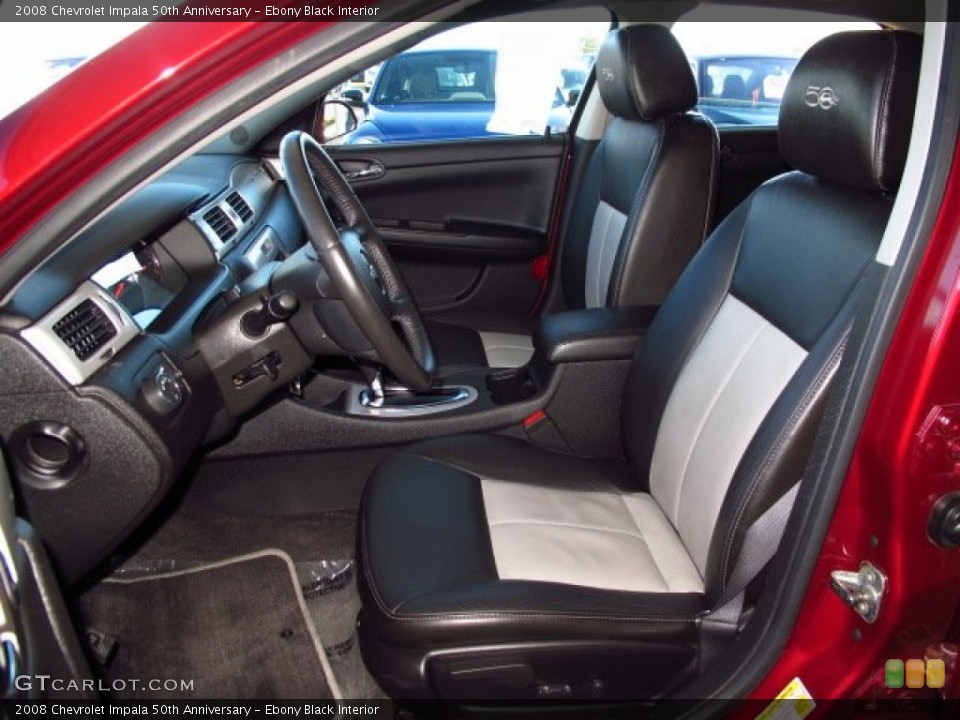 Ebony Black Interior Front Seat for the 2008 Chevrolet Impala 50th Anniversary #89668683