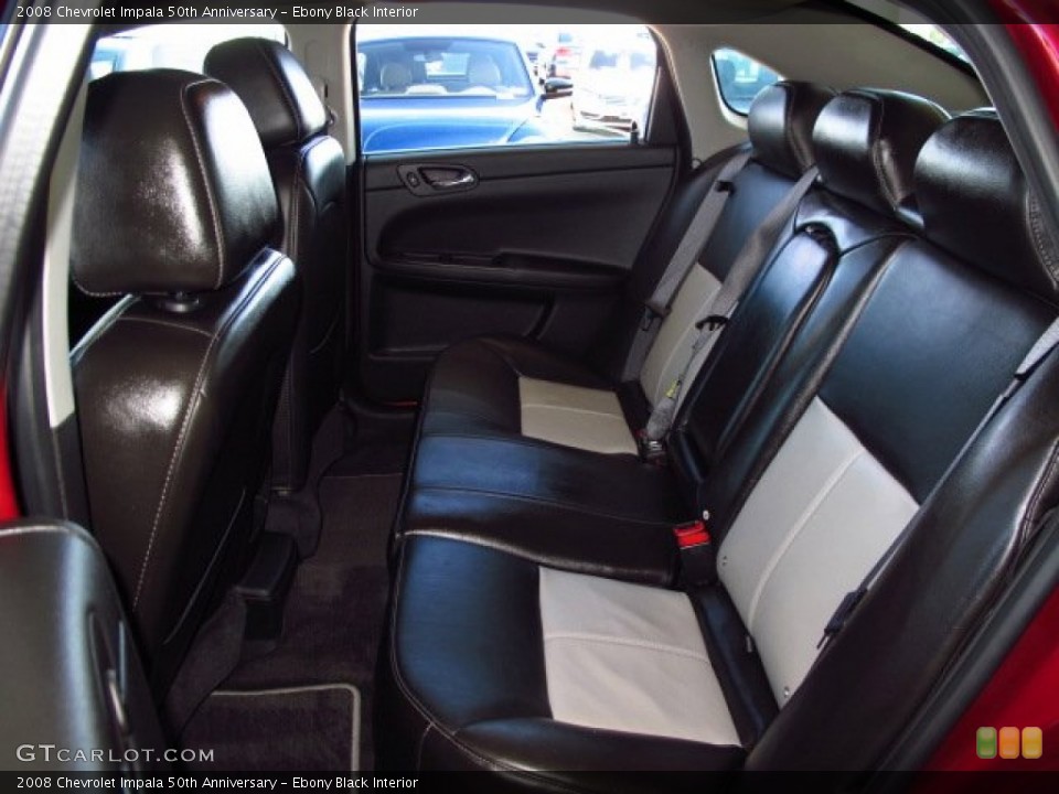 Ebony Black Interior Rear Seat for the 2008 Chevrolet Impala 50th Anniversary #89668716
