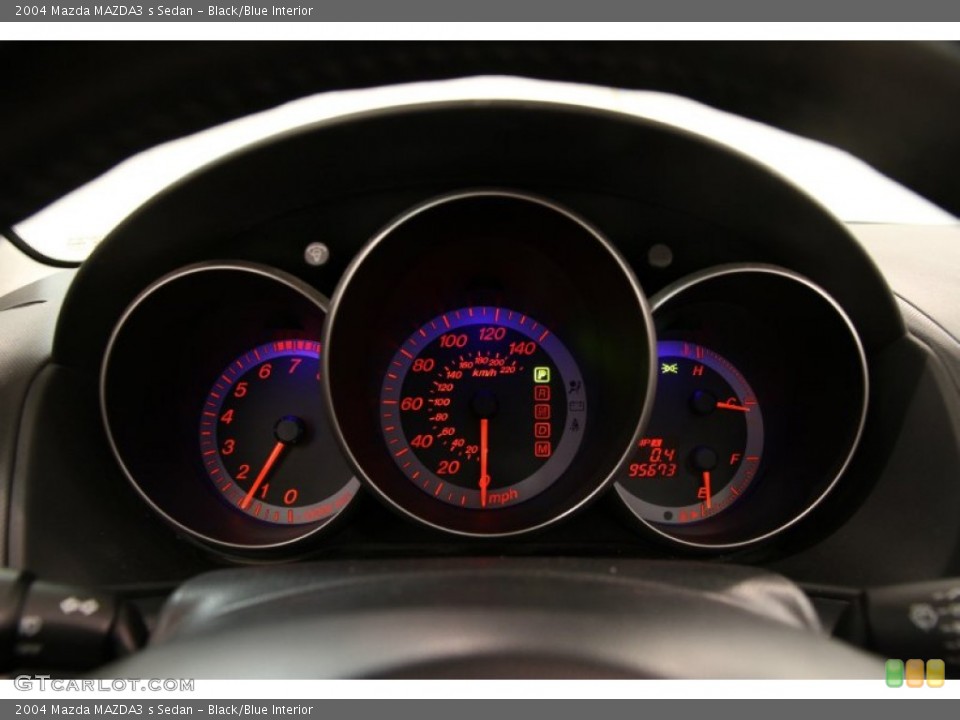 Black/Blue Interior Gauges for the 2004 Mazda MAZDA3 s Sedan #89669256