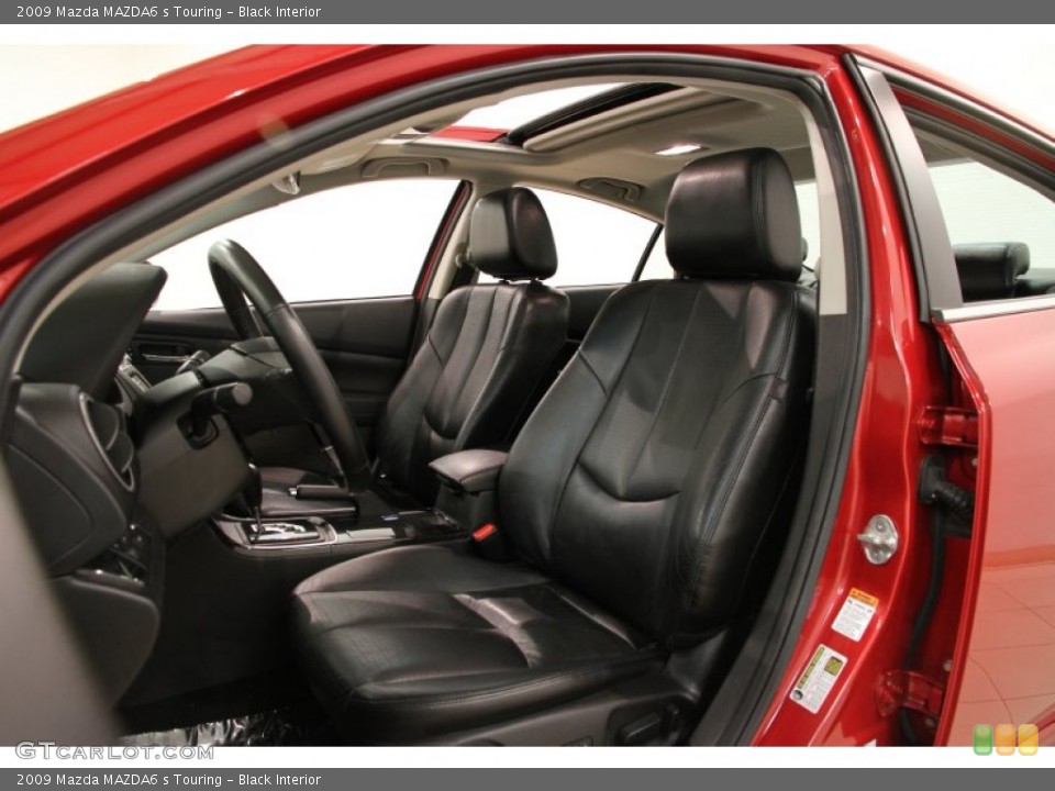 Black Interior Front Seat for the 2009 Mazda MAZDA6 s Touring #89669559