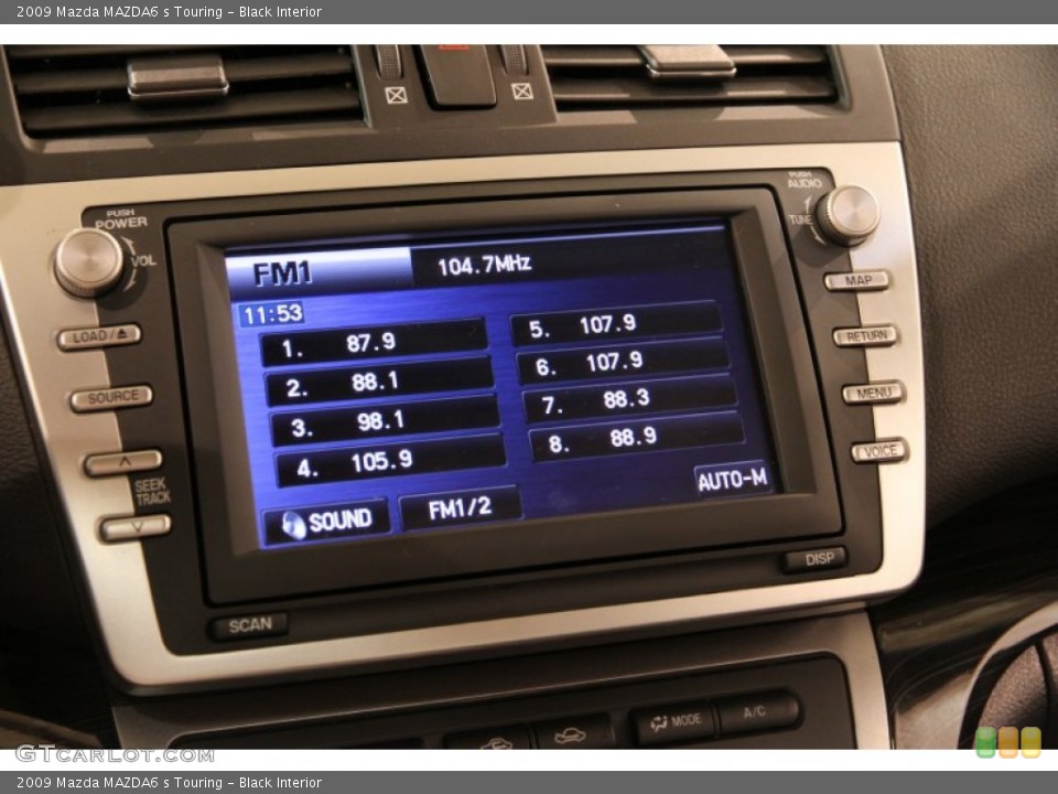 Black Interior Controls for the 2009 Mazda MAZDA6 s Touring #89669646