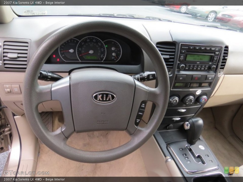 Beige Interior Dashboard for the 2007 Kia Sorento LX 4WD #89672379