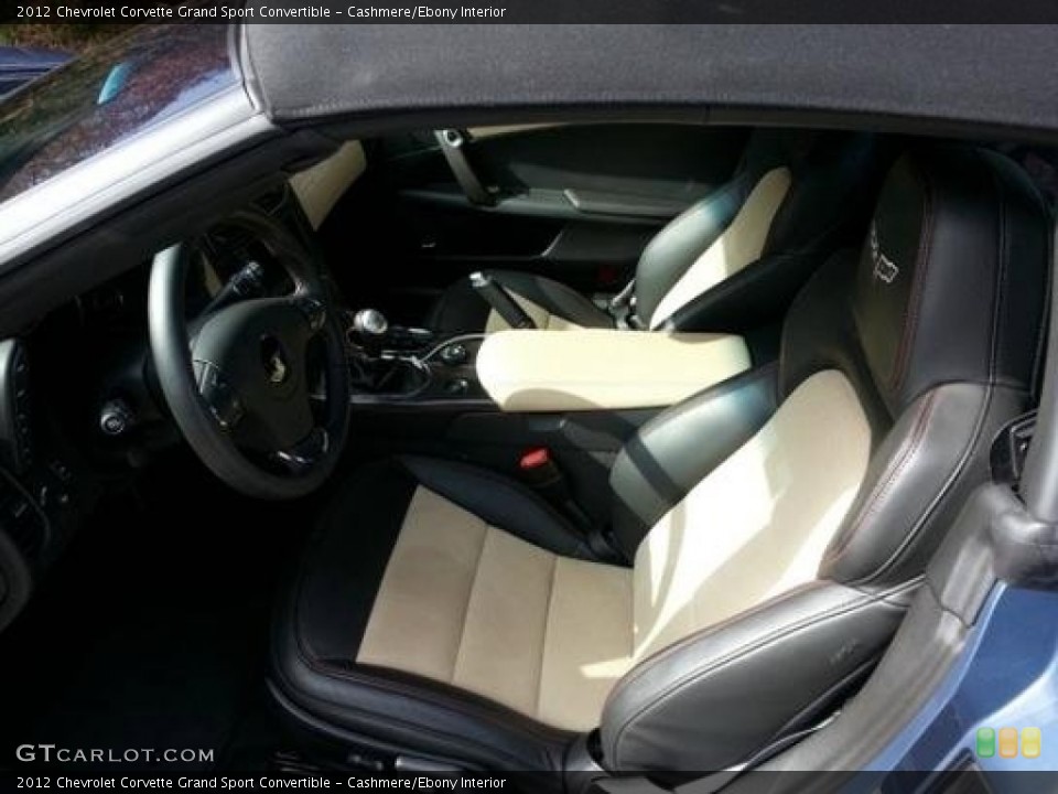 Cashmere/Ebony Interior Front Seat for the 2012 Chevrolet Corvette Grand Sport Convertible #89675238