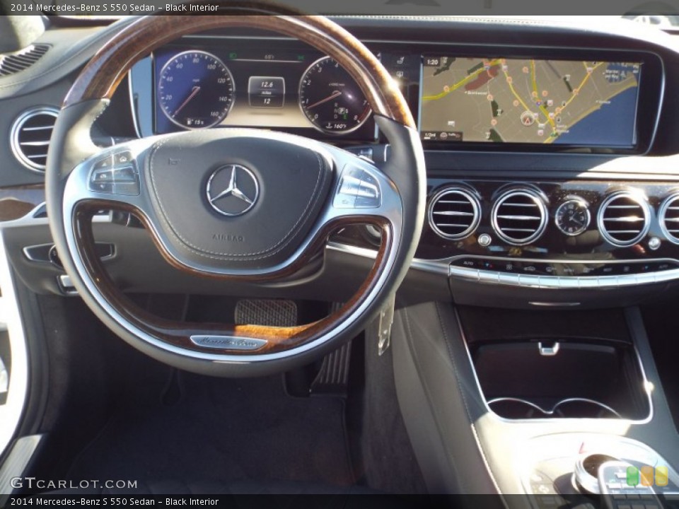 Black Interior Steering Wheel for the 2014 Mercedes-Benz S 550 Sedan #89675757