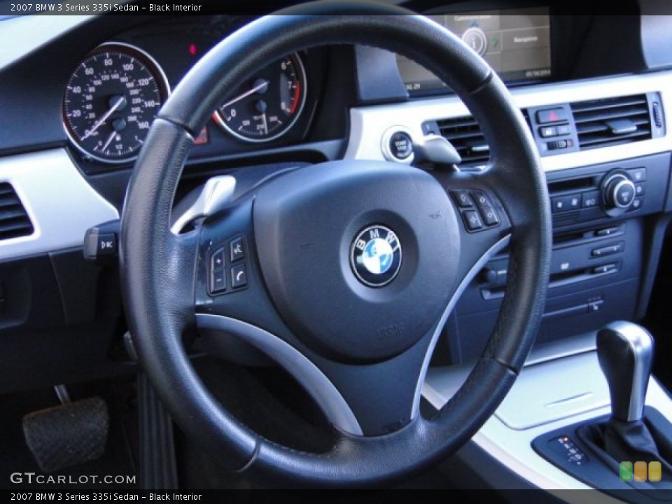 Black Interior Steering Wheel for the 2007 BMW 3 Series 335i Sedan #89680443