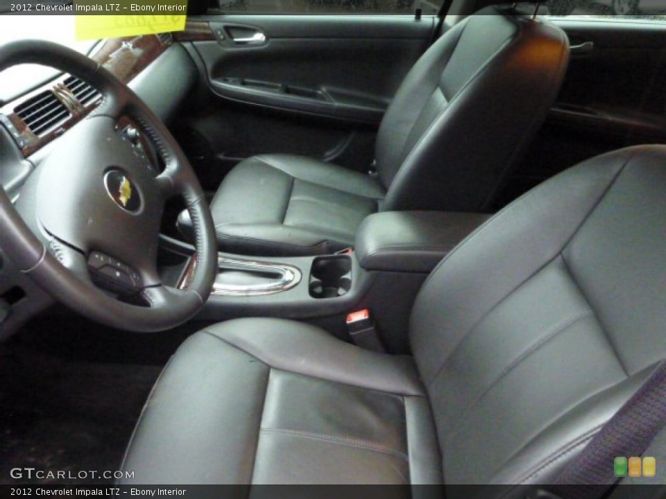 Ebony Interior Front Seat for the 2012 Chevrolet Impala LTZ #89682102