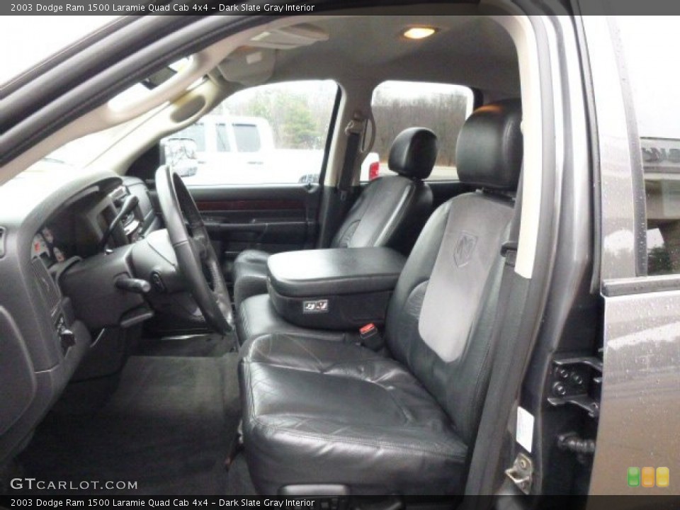 Dark Slate Gray Interior Front Seat for the 2003 Dodge Ram 1500 Laramie Quad Cab 4x4 #89682797