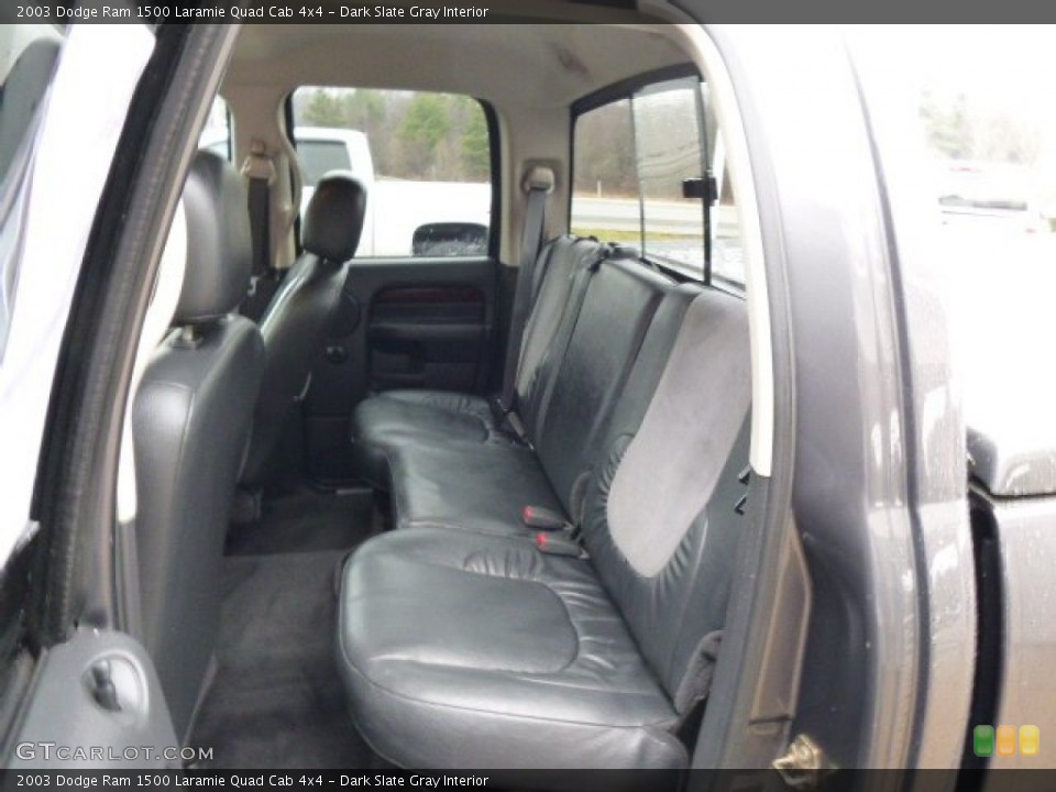 Dark Slate Gray Interior Rear Seat for the 2003 Dodge Ram 1500 Laramie Quad Cab 4x4 #89682840