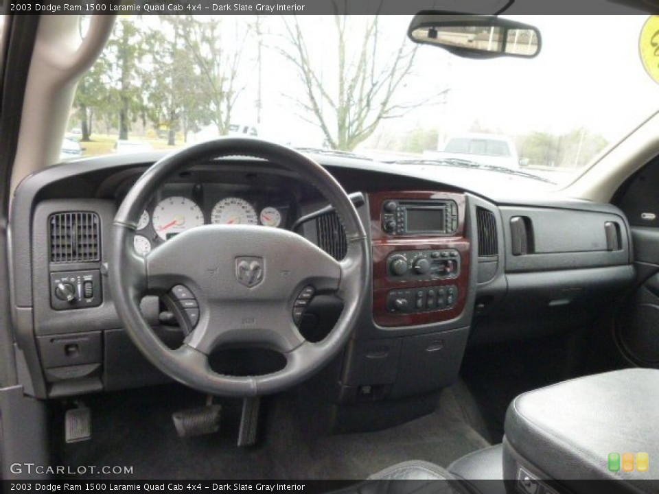 Dark Slate Gray Interior Dashboard for the 2003 Dodge Ram 1500 Laramie Quad Cab 4x4 #89682888