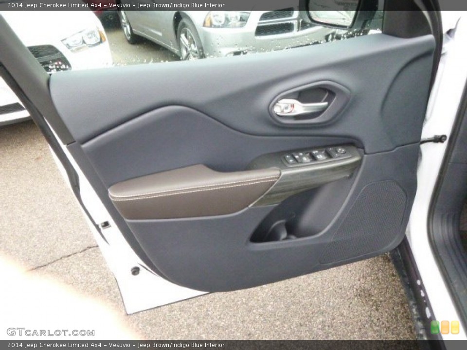 Vesuvio - Jeep Brown/Indigo Blue Interior Door Panel for the 2014 Jeep Cherokee Limited 4x4 #89685511