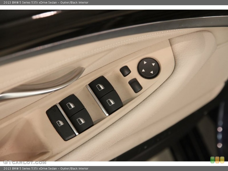 Oyster/Black Interior Controls for the 2013 BMW 5 Series 535i xDrive Sedan #89694354