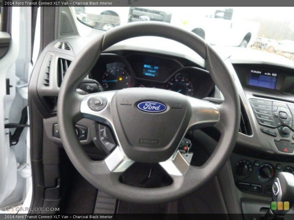 Charcoal Black Interior Steering Wheel for the 2014 Ford Transit Connect XLT Van #89696346