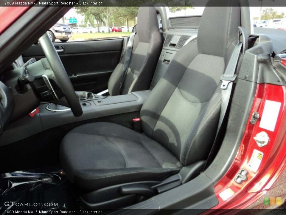 Black Interior Front Seat for the 2009 Mazda MX-5 Miata Sport Roadster #89699982