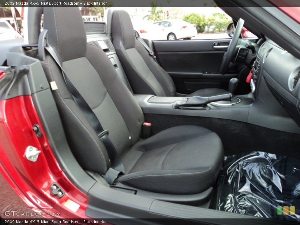 Black Interior Front Seat for the 2009 Mazda MX-5 Miata Sport Roadster #89700036
