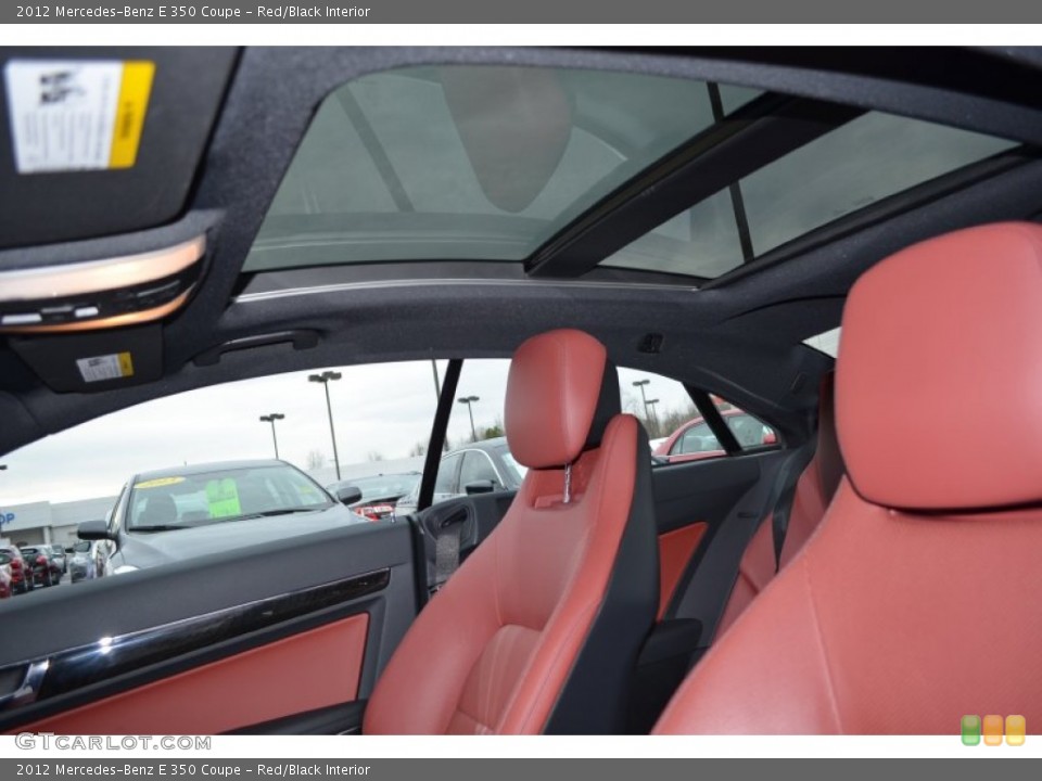 Red/Black Interior Sunroof for the 2012 Mercedes-Benz E 350 Coupe #89701917