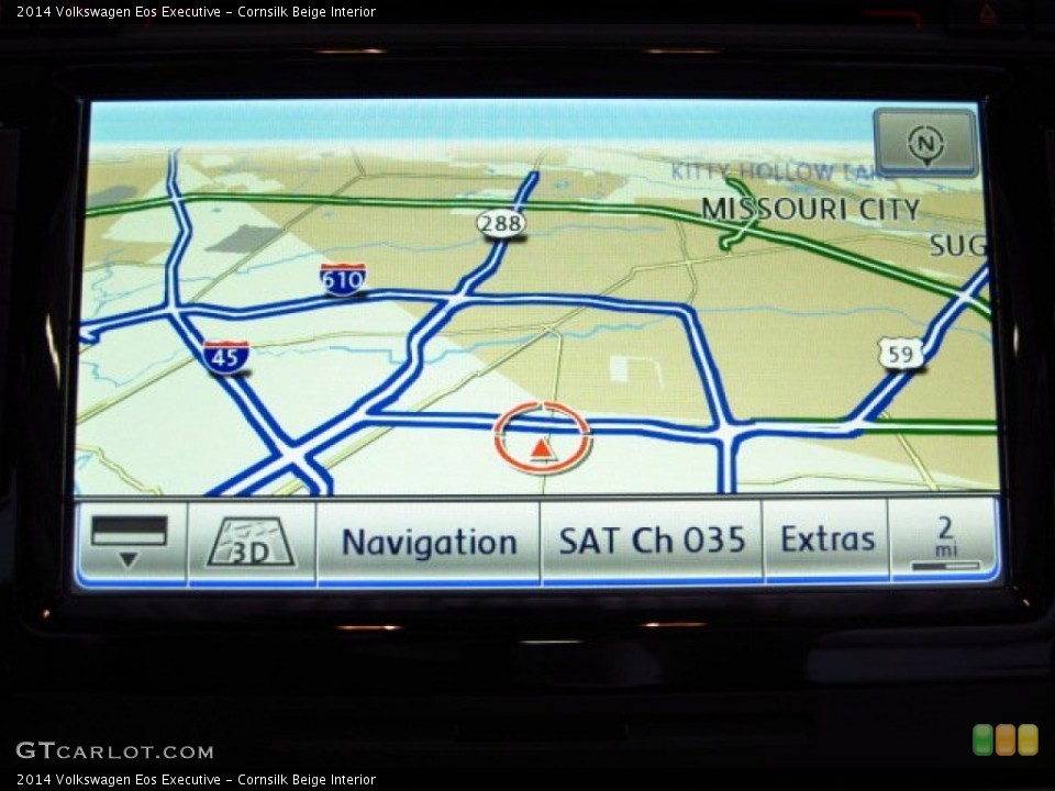 Cornsilk Beige Interior Navigation for the 2014 Volkswagen Eos Executive #89703495