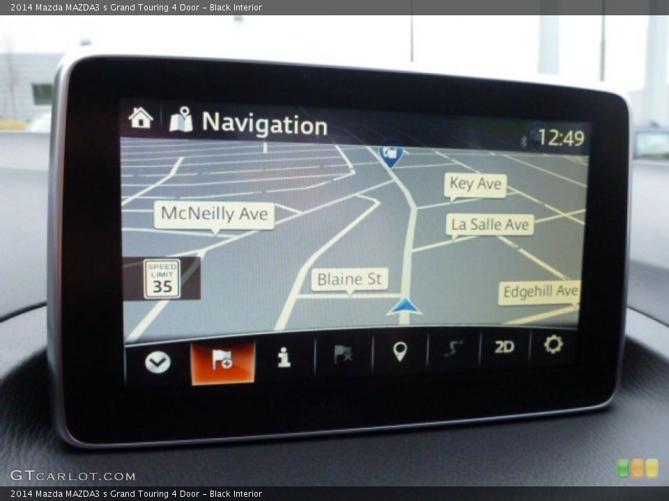 Black Interior Navigation for the 2014 Mazda MAZDA3 s Grand Touring 4 Door #89705358