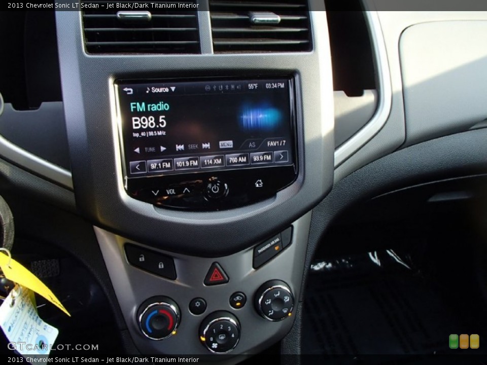 Jet Black/Dark Titanium Interior Controls for the 2013 Chevrolet Sonic LT Sedan #89709366