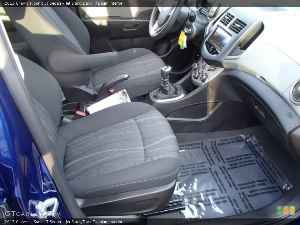 Jet Black/Dark Titanium Interior Front Seat for the 2013 Chevrolet Sonic LT Sedan #89709429
