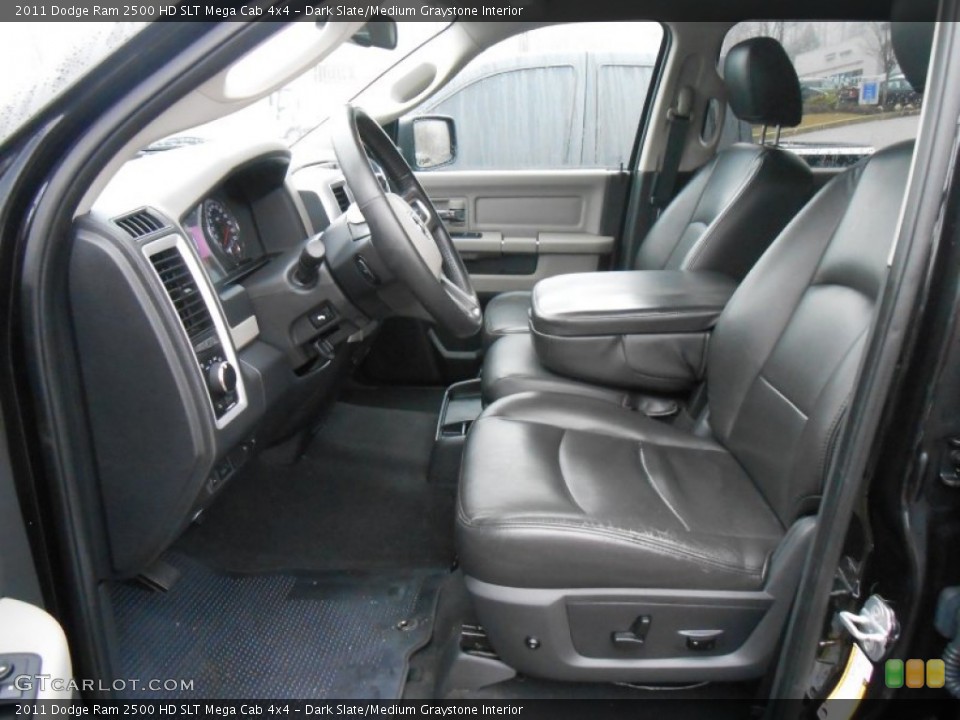 Dark Slate/Medium Graystone Interior Front Seat for the 2011 Dodge Ram 2500 HD SLT Mega Cab 4x4 #89727050